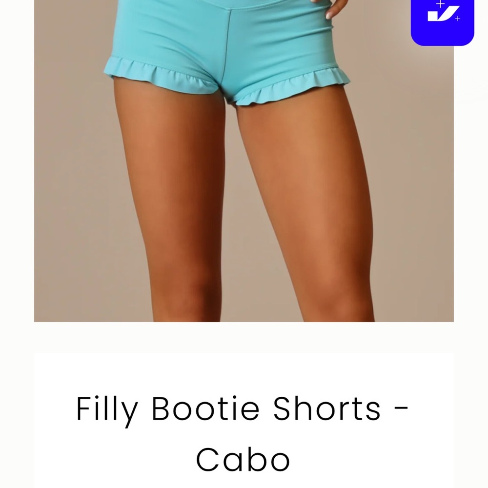 La Femme Filly Bootie Shorts - Aqua